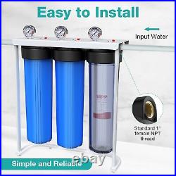 3-Stage Whole House Water Filter System 20x4.5 with Spin Down Sediment Filter