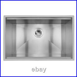 30'' 18 Gauge 304 Kitchen Sink Single Bowl Stainless Steel Farmhouse with Strainer