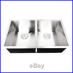 30 Commercial 304 Stainless Steel Kitchen Sink Double Bowl Undermount 18 Gauge