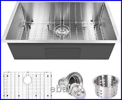 30-Inch Undermount Workstation Kitchen Sink 16 Gauge Single Bowl Stainless Steel