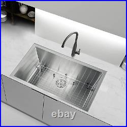 30-Inch Undermount Workstation Kitchen Sink 16 Gauge Single Bowl Stainless Steel