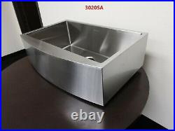 30 Stainless Steel Kitchen Farm Sink Curved Front Single Bowl