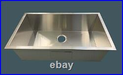 30 Stainless Steel Single Bowl 16 Gauge Under mount Kitchen sink