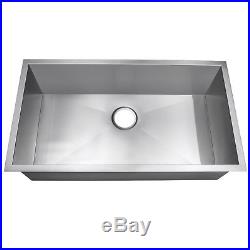 30 x 18 x 9 Single Basin 18 Gauge Stainless Steel Undermount Kitchen Sink