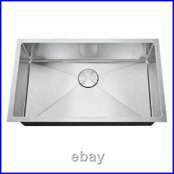 30 x 18 x 9 Undermount Single Bowl Stainless Steel Kitchen Sink 18 Gauge NEW