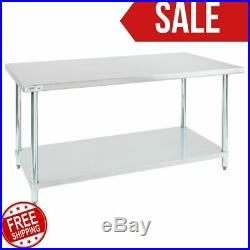 30 x 60 Stainless Steel Work Prep Shelf Table Commercial Restaurant 18 Gauge