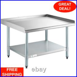 30x36 Stainless Steel Equipment Stand With Undershelf & Galvanized Legs 18-Gauge