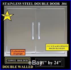 31 Double Walled Access Door 16 Gauge Outdoor Bbq 304 Stainless Steel Best Qual
