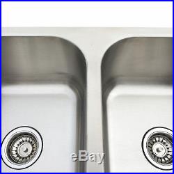 31x18'' Double Bowl Stainless Steel 16 Gauge Kitchen Sink Undermount 9'' Deep