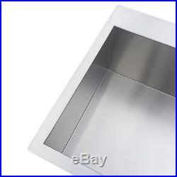 32'' 16-Gauge Stainless Steel Single Bowl Kitchen Sink Top Mount Drop in
