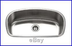 32 Undermount Stainless Steel Single Bowl Kitchen Sink 16 Gauge Premium Quality