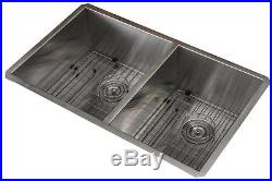 32 inch 16 Gauge Stainless Steel Undermount Kitchen Sink Grid Strainer Package