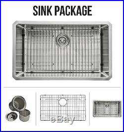 32 inch Undermount Single Bowl 16 gauge Stainless Steel Kitchen Sink Package