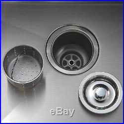 32 inch Undermount Single Bowl 16 gauge Stainless Steel Kitchen Sink Package