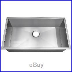 32 x 18 x 9 Single Basin Undermount Stainless Steel Kitchen Sink 18 Gauge