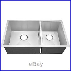32 x 18 x 9 Stainless Steel Undermount Kitchen Sink Double Basin 18 Gauge