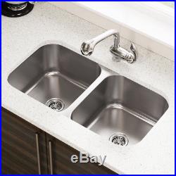 3218A 18 Gauge Double Bowl Undermount Stainless Steel Sink