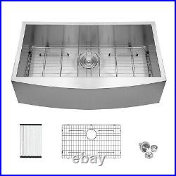 33 inch Kitchen Farmhouse Sink Apron Front Stainless Steel 18 Gauge Single Bowl