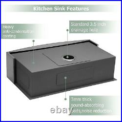 33 inch Kitchen Farmhouse Sink Apron Front Stainless Steel 18 Gauge Single Bowl