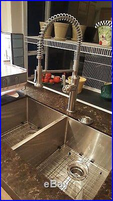 33 x 19 Undermount Deep Kitchen Sink 50/50 Double Bowl 16 Gauge Stainless Steel
