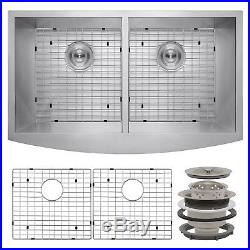 33 x 20 x 9 Apron Undermount Dual Bowl 18 Gauge Stainless Steel Kitchen Sink