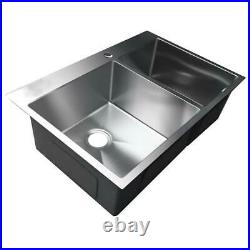 33 x 22 x 9 New 16 Gauge Stainless Steel Double Bowl Kitchen Deep Sink Silver