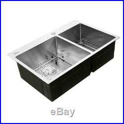 33 x 22 x 9 Stainless Steel Double Bowl 16 Gauge Kitchen Sink Undermount New