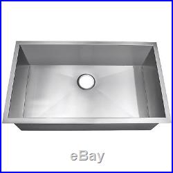 33 x 22 x 9 Under Mount Single Basin Stainless Steel 18 Gauge Kitchen Sink