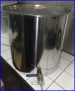 33ltr stainless steel stockpot with tap temperature gauge Hlt Kettle mash tun