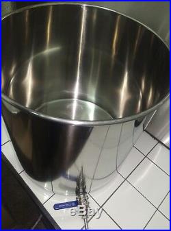 33ltr stainless steel stockpot with tap temperature gauge Hlt Kettle mash tun