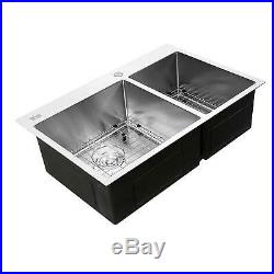 33x 22x 9 Single Basin Stainless Steel Top Mount Kitchen Sink Gauge 16