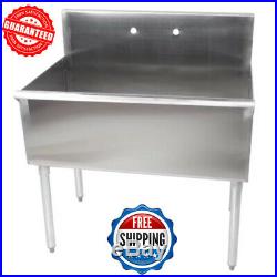 36 Commercial Kitchen Utility Sink Stainless Steel 36 X 24 X 14 Bowl 16Gauge