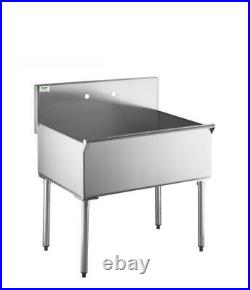 36 Commercial Utility Sink Stainless Steel 36 X 24 X 14 Bowl 16 Gauge NEW