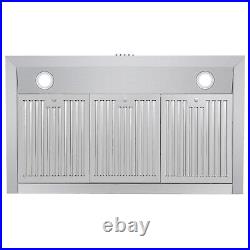 36 in Under Cabinet Range Hood (OPEN BOX) 3-Prong Plug, Stainless Steel, LED