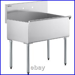 36 x 21 x 14 Stainless Steel Commercial Utility Prep 1 Sink Compartment Bowl