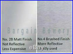 430 Stainless Steel Sheet Wall Covering #4 Brushed 24 Gauge 0.024, 4' X 8