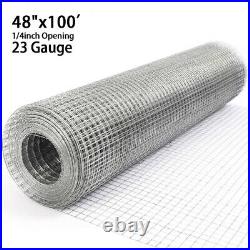 48 x 100' x 1/4 23 Gauge Galvanized Hardware Cloth Metal Mesh Fencing