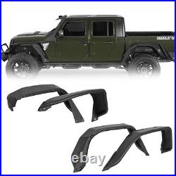 4pcs Off-Road Flux Tube Fender Flare Guard Steel Fit 2020-2024 Jeep Gladiator JT