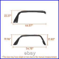 4pcs Off-Road Flux Tube Fender Flare Guard Steel Fit 2020-2024 Jeep Gladiator JT