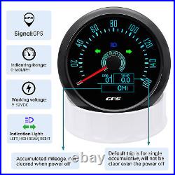 5 Gauge 85MM GPS Speedometer 0-160MPH COG Trip & 52MM Fuel Gauge Oil Water Volt