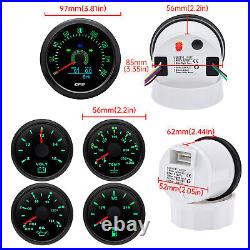 5 Gauge 85MM GPS Speedometer 0-160MPH COG Trip & 52MM Fuel Gauge Oil Water Volt