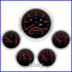 5 Gauge Set 85mm Boat Car GPS Speedometer 0-120MPH Tacho with Sensors Waterproof