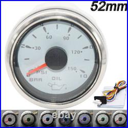 5 Gauge Set 85mm GPS Speedometer 0-160MPH&52MM Fuel Temp Oil Pressure Voltmeter
