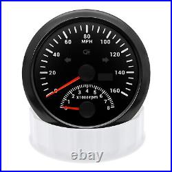 5 Gauge Set 85mm GPS Speedometer 160MPH with Tachometer Waterproof for Boat Car