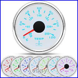 5 Gauge Set GPS Speedometer 0-160MPH With 52mm Fuel/Temp/Volt/Oil Pressure Gauge