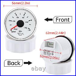 5 Gauge Set GPS Speedometer 0-160MPH With 52mm Fuel/Temp/Volt/Oil Pressure Gauge