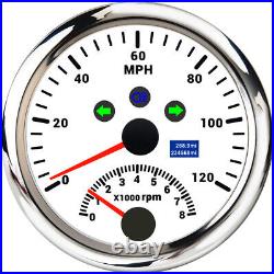 5 Gauge Set GPS Speedometer with Tachometer 120MPH With Turn Signal High Beam