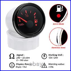 5 Gauge Set With Sender 85mm GPS Speedometer 120MPH With Tacho Fuel Temp Volt US