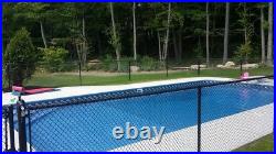 50' Of 6' High Black Pool Code Chain Link Wire 1-1/4 Mesh Fabric 11 Gauge