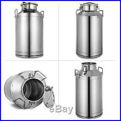 50L 13.25 Gallon Stainless Steel 304 Milk Can Silicone Seal Tote Jug Heavy Gauge